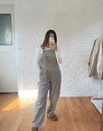 The Taupe Micro Corduroy Overalls (S)