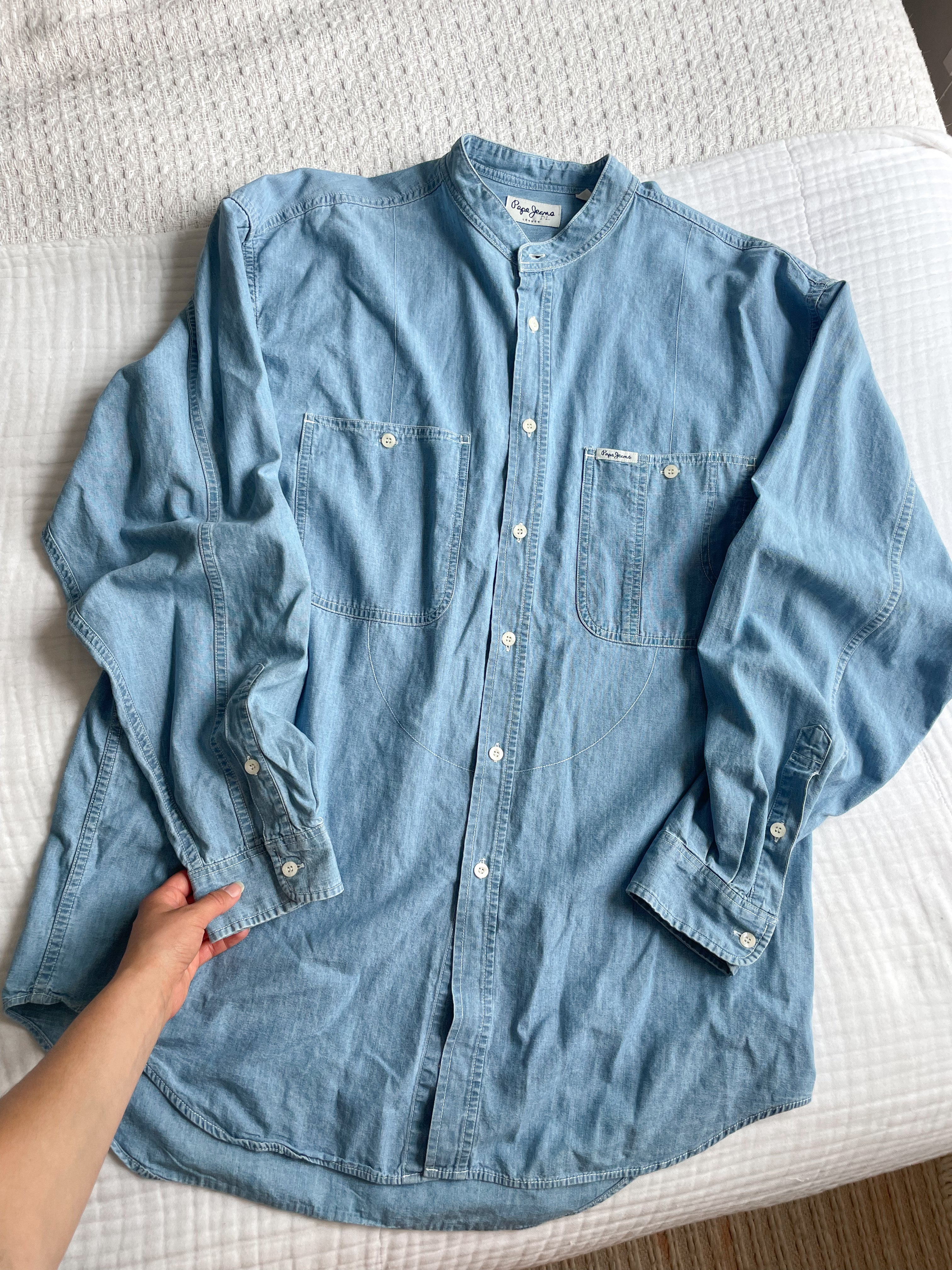 The Light Wash Denim Button Up (XL)