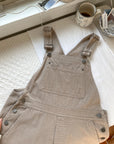 The Taupe Micro Corduroy Overalls (S)