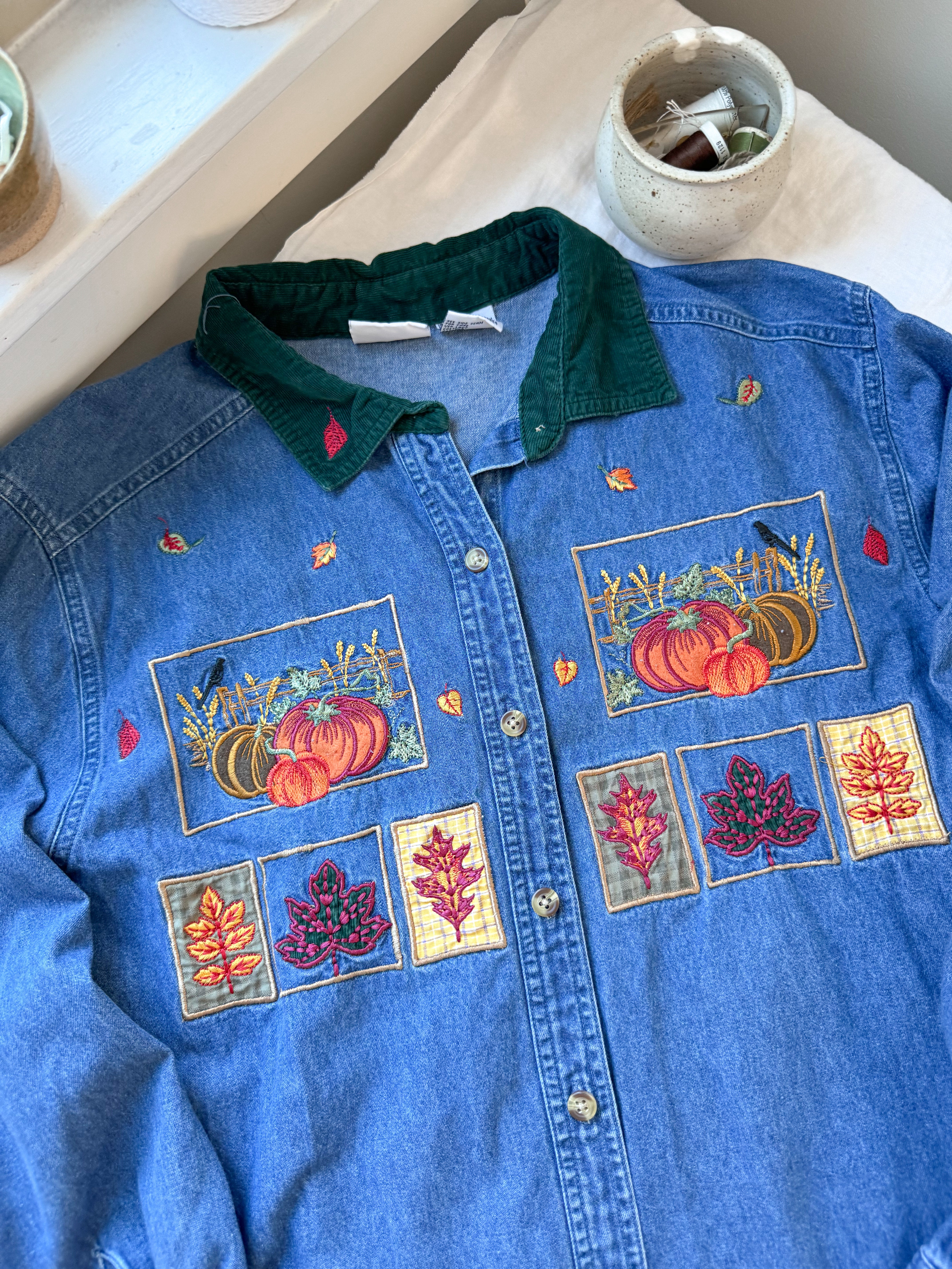 The Pumpkim Patch Denim Button Up (L)