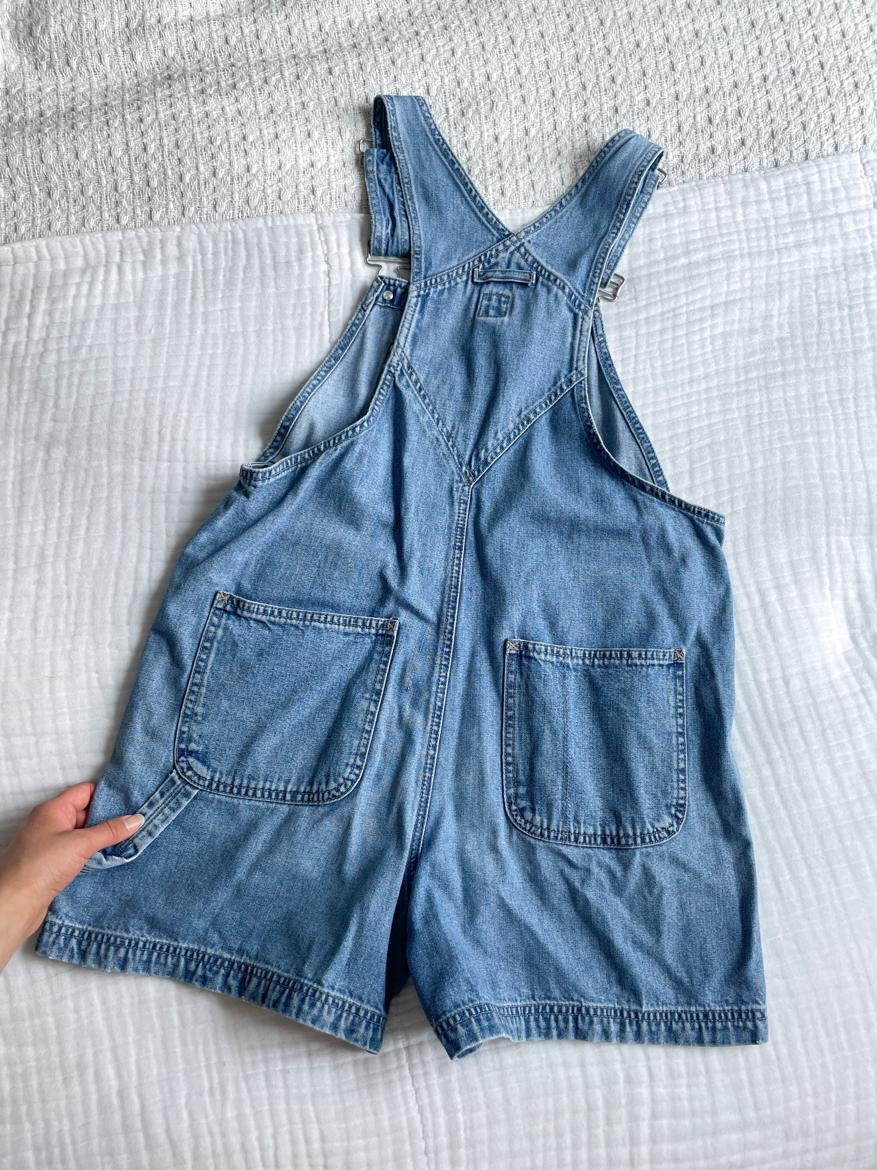 The Mid Wash Denim Shortalls (S)