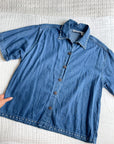 The Denim Short Sleeve Button Up (XL)