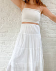 The Nana White Tiered Skirt (M)