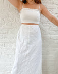 The Irish Linen White Skirt (30")