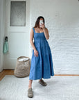 The Chambray Denim Tiered Dress (S)