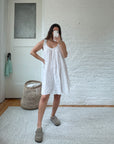 The White Eyelet Flowy Dress (S)