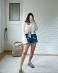 The Knit Ribbon Cropped Cardi (M)