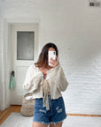 The Knit Ribbon Cropped Cardi (M)