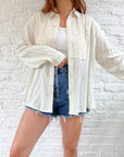 The NWT Lace Trim Button Up (PL)