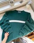 The Emerald Green Stripe Sweater (L)