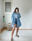 The Light Wash Denim Button Up (XL)