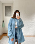 The Light Wash Denim Button Up (XL)