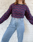 The Blue & Red Coogi Style Sweater (M)