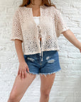 The Crochet Tie Top (L)