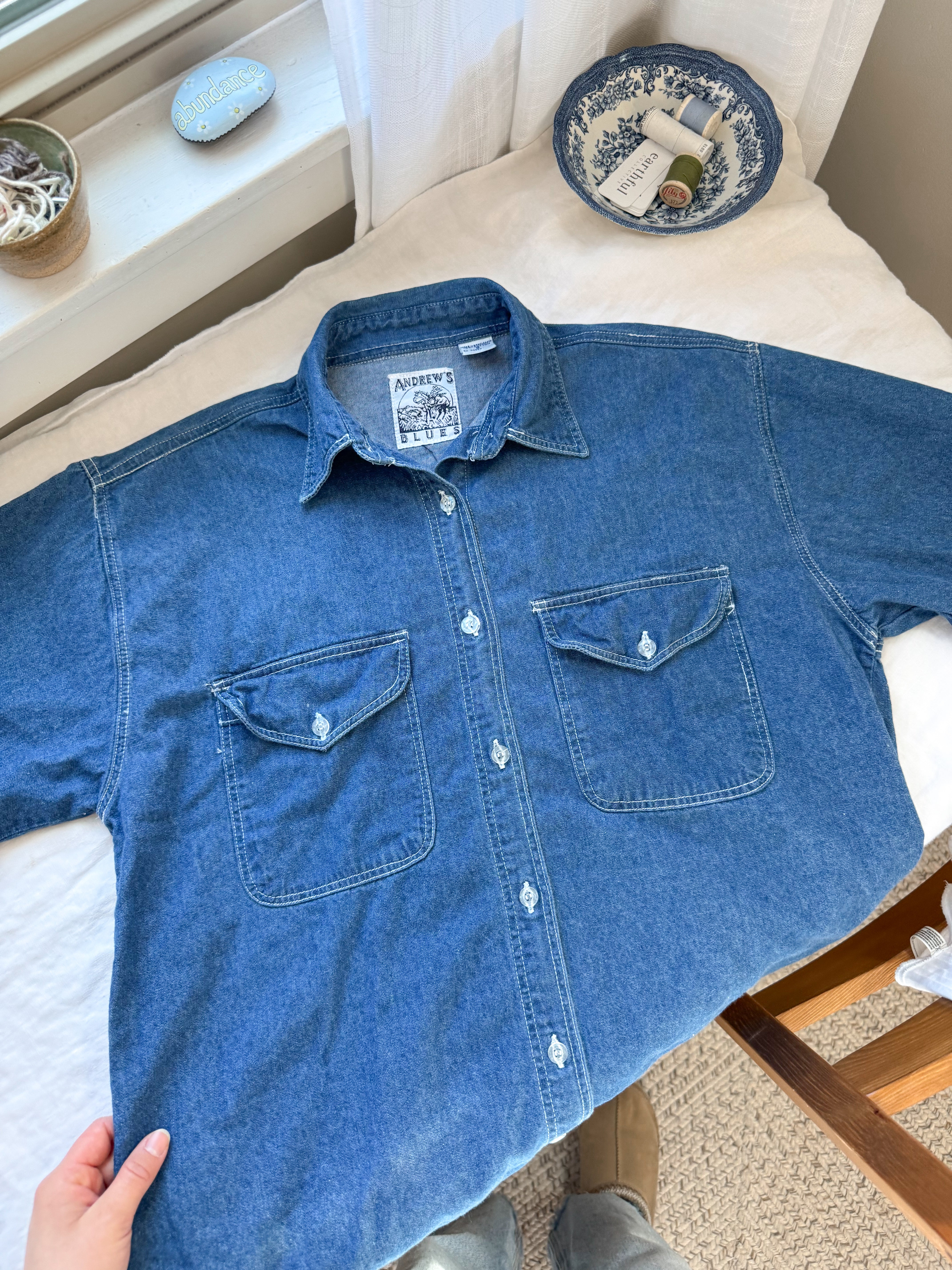 The Short Sleeve Western Button Up (S)