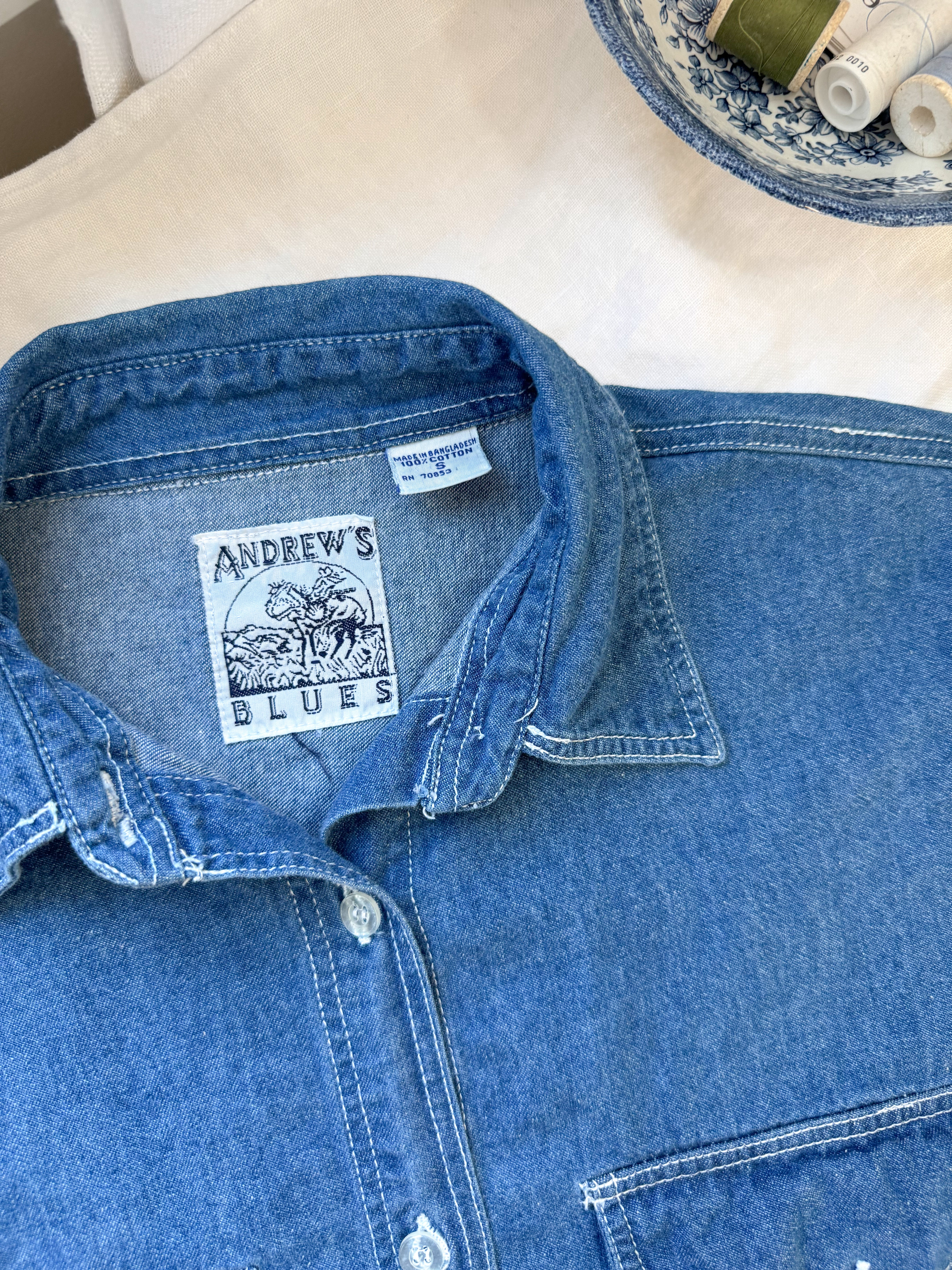 The Short Sleeve Western Button Up (S)