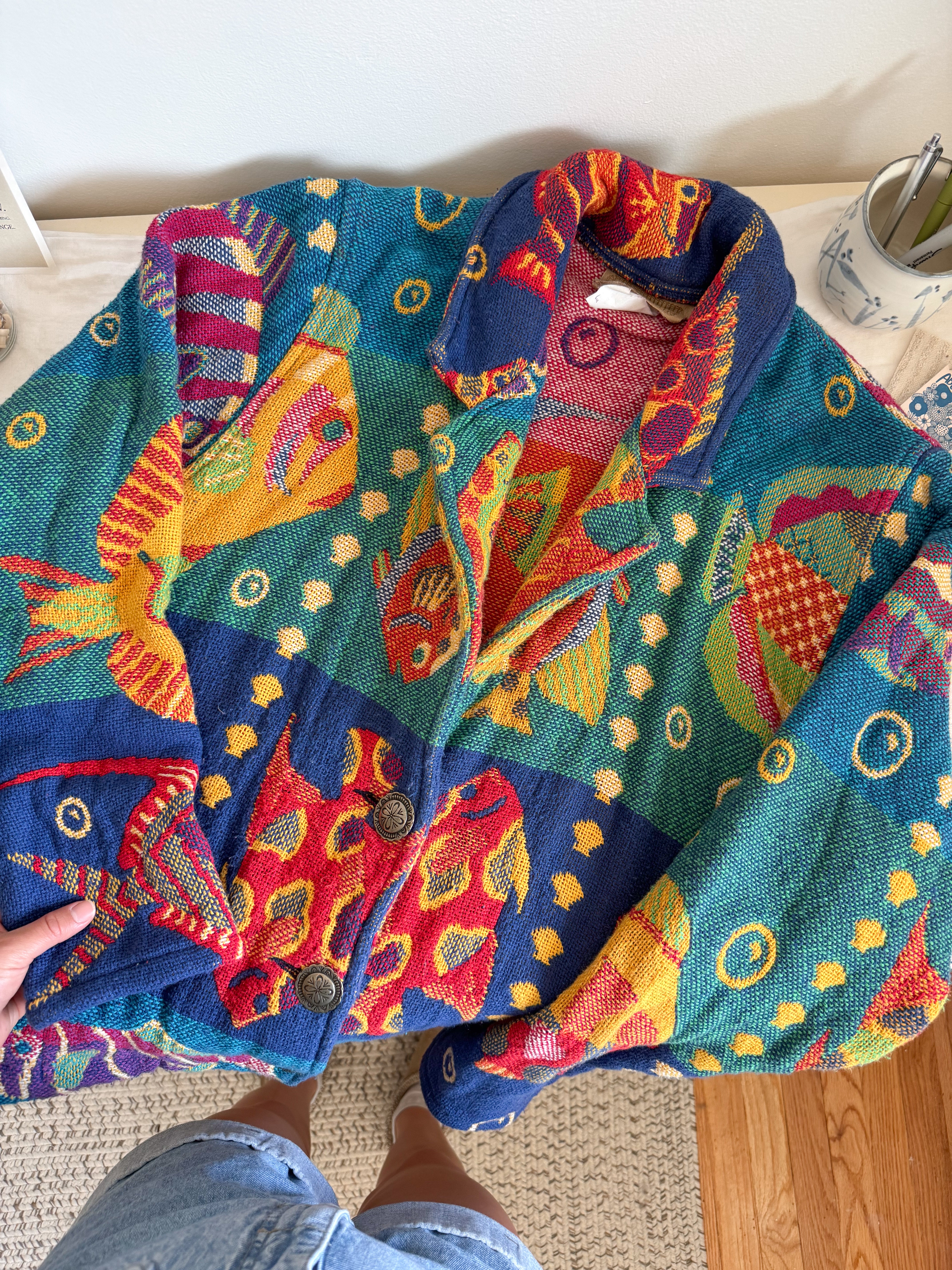 The Rainbow Fish Tapestry Jacket (L)