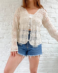 The Flower Crochet Cardigan (S)