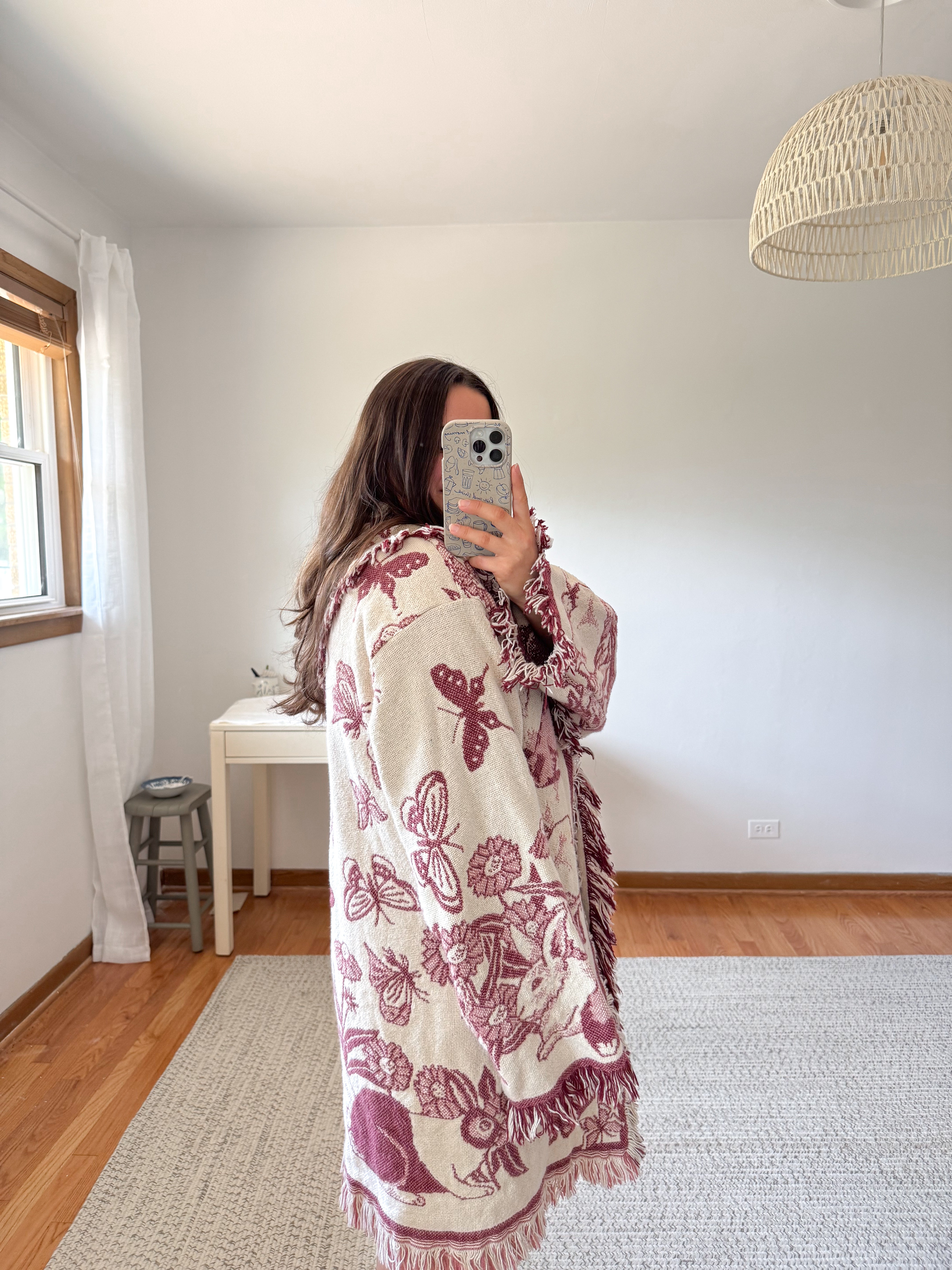 The Bunny Tapestry Blanket Cardigan (L)