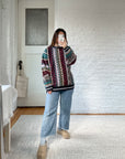 The Jewel Tone Coogi Style Sweater (L)