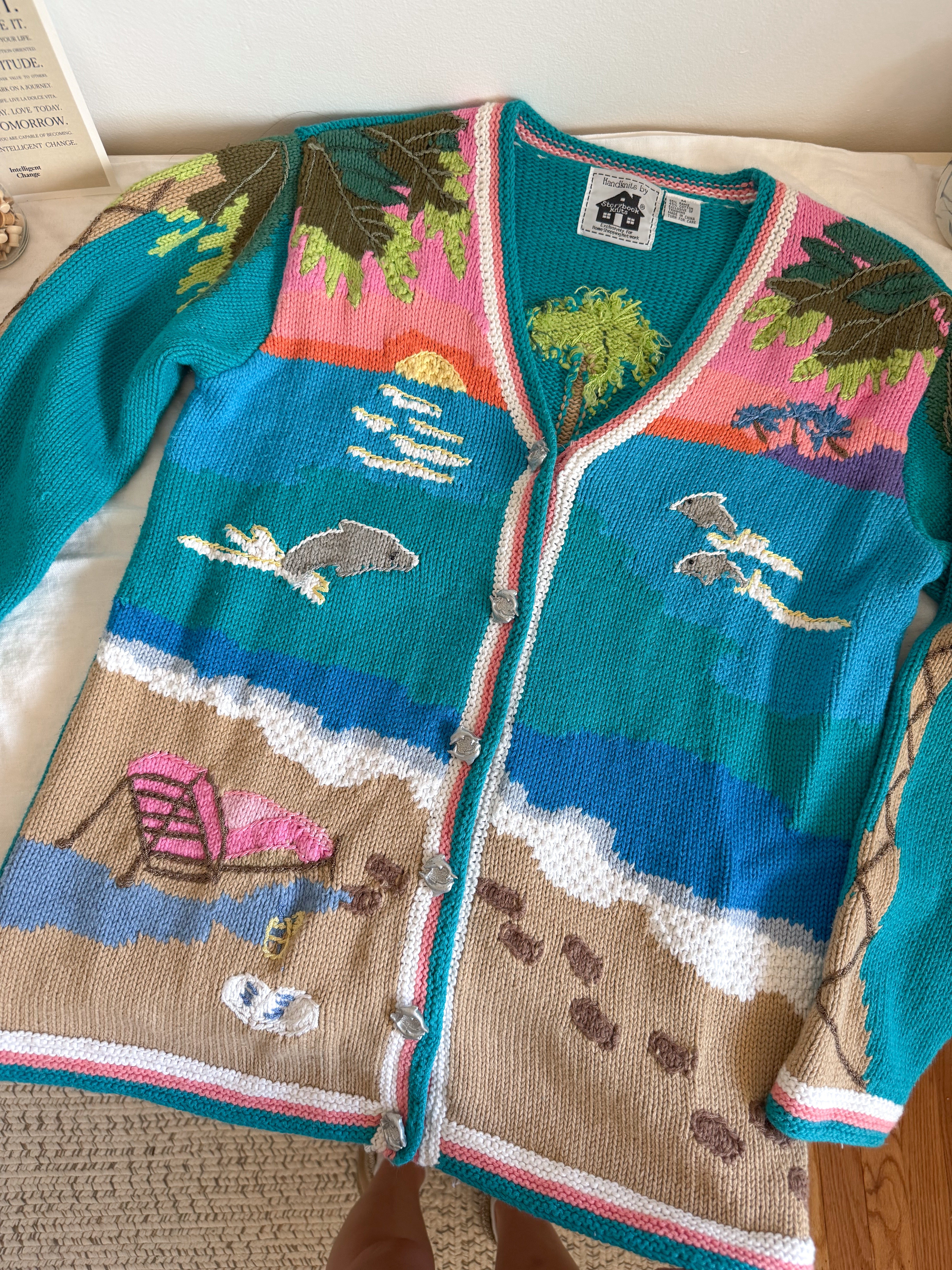 The Beachy Dolphin Cardigan (M)