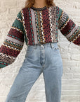 The Jewel Tone Coogi Style Sweater (L)