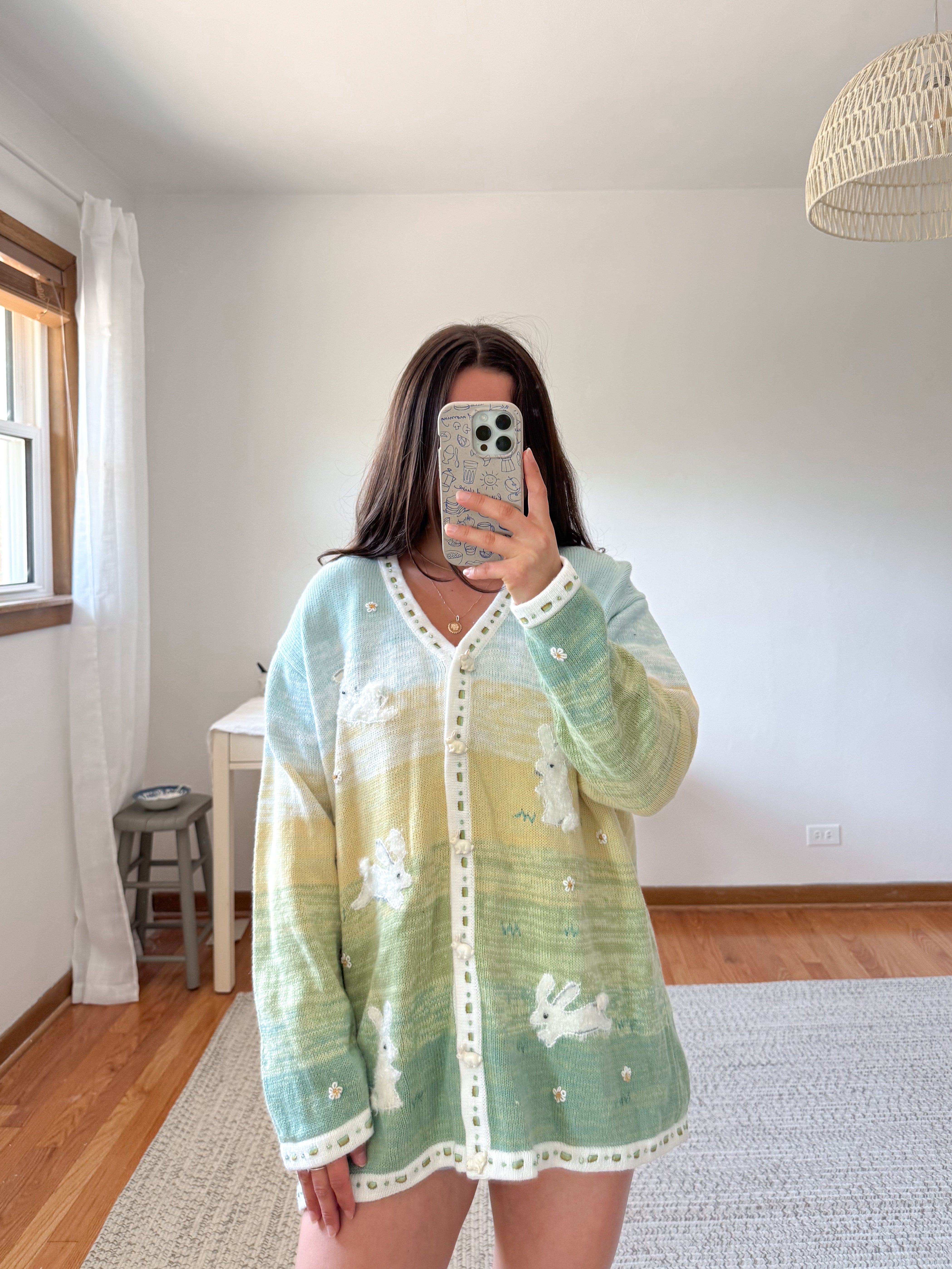 The Pastel Bunny Cardigan (L)