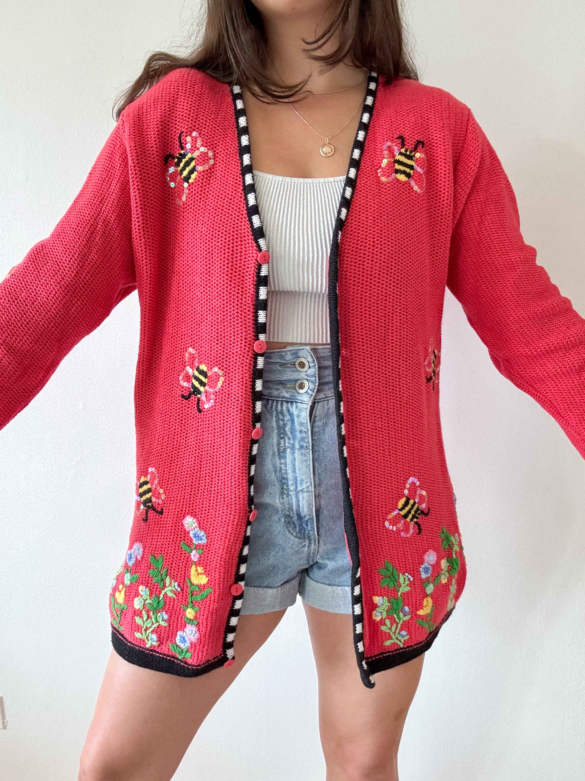 The Bumble Bee Garden Cardigan (M)