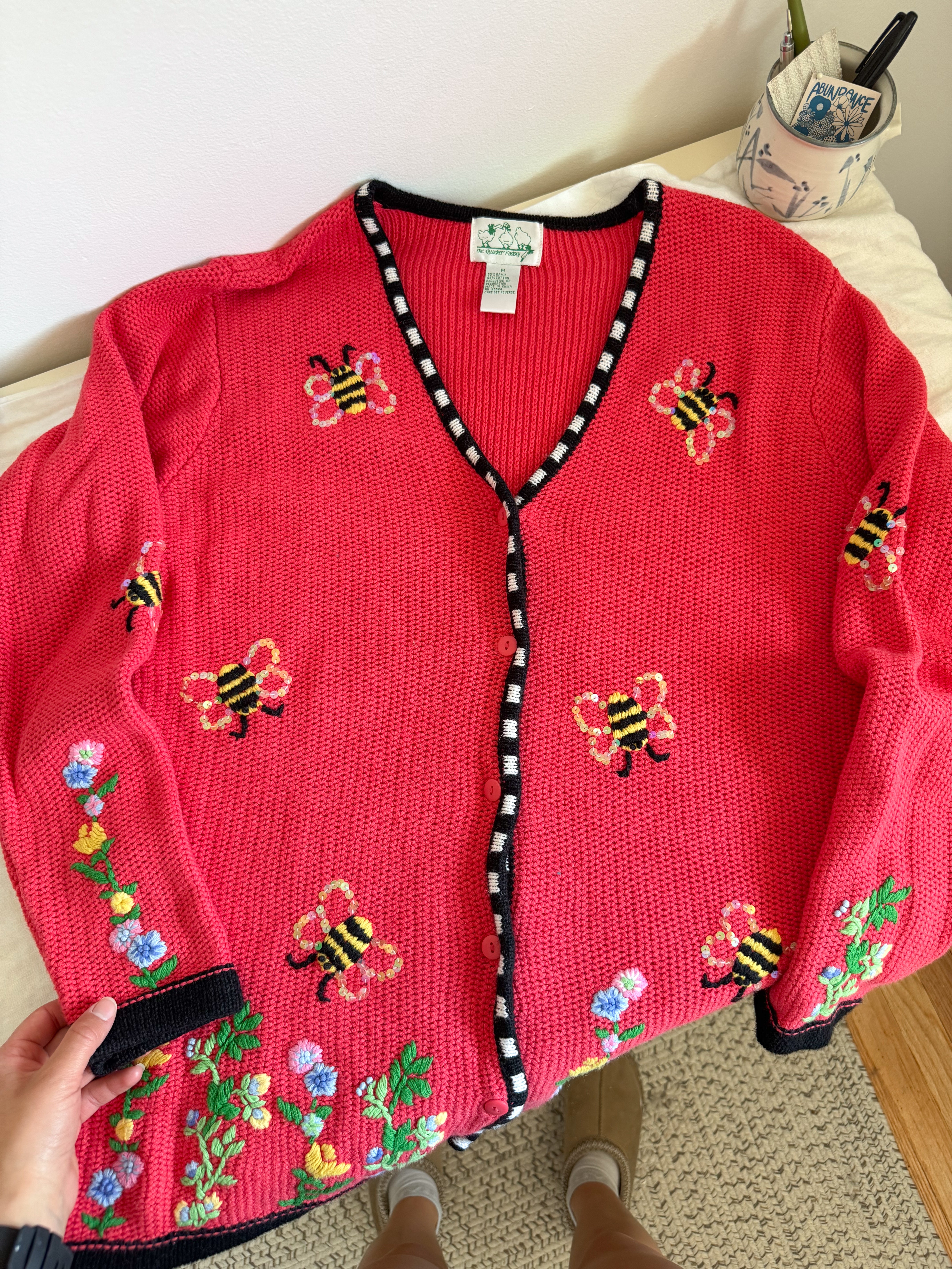 The Bumble Bee Garden Cardigan (M)