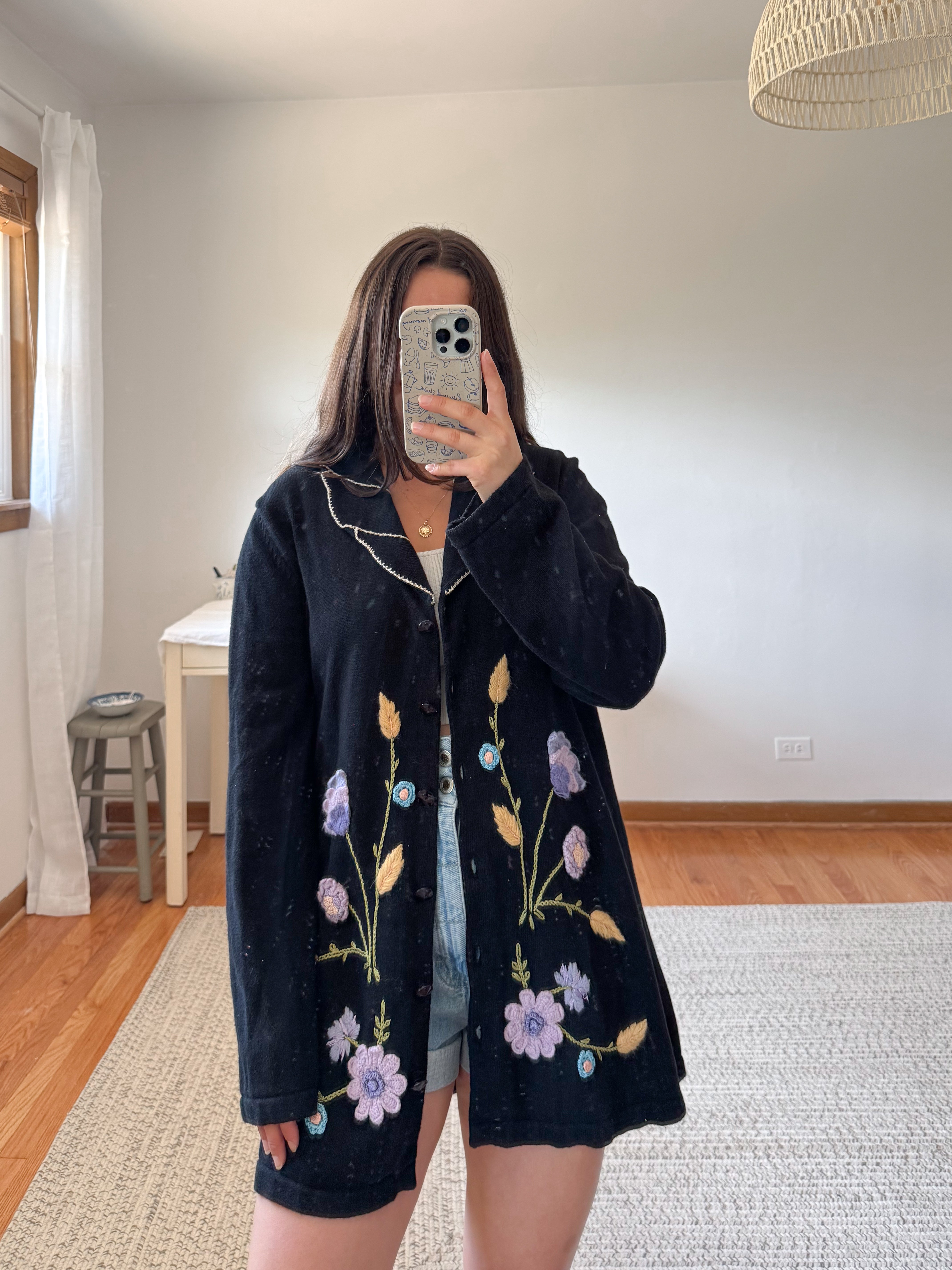 The Moody Flower Cardigan (L)