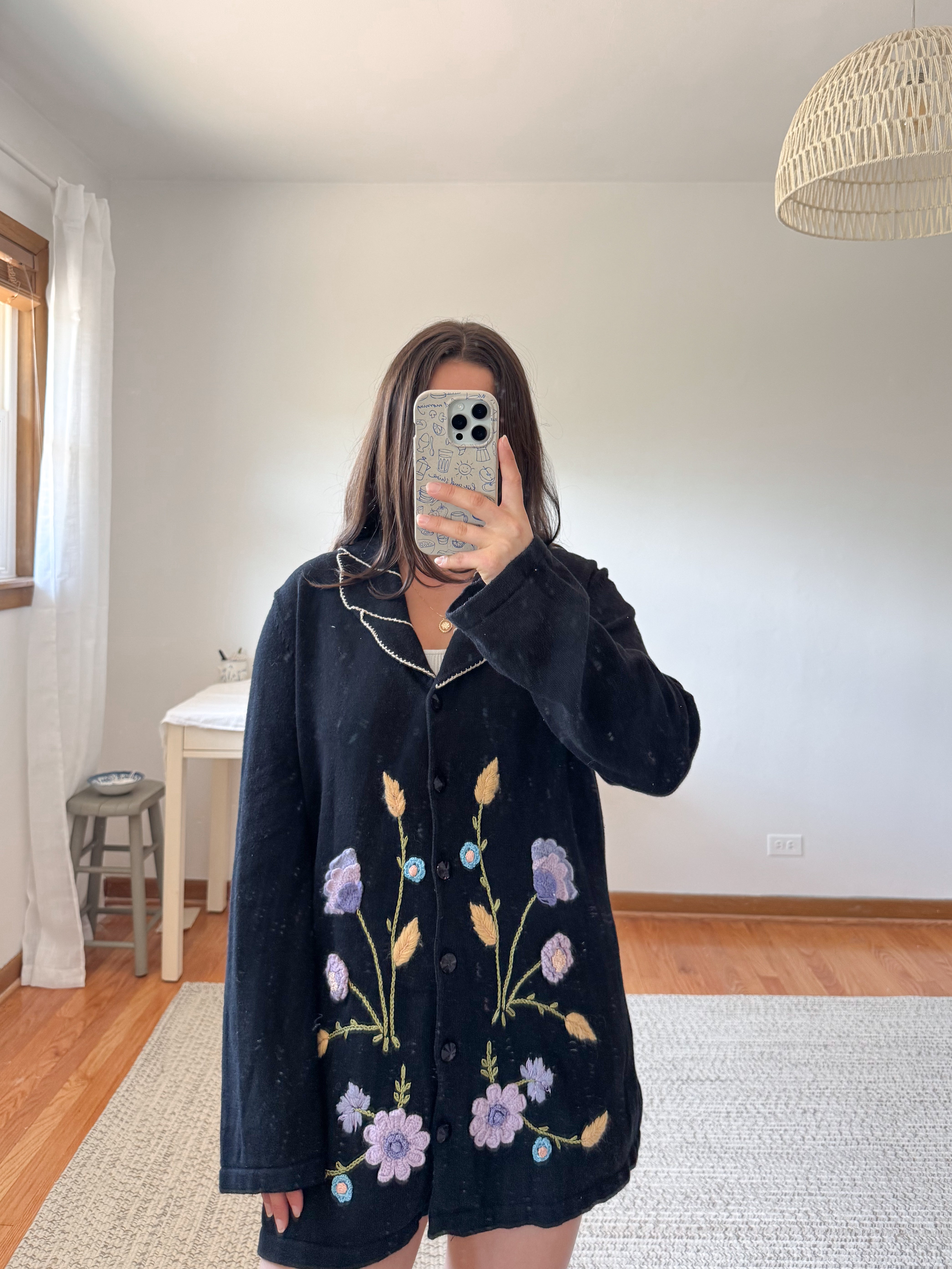 The Moody Flower Cardigan (L)