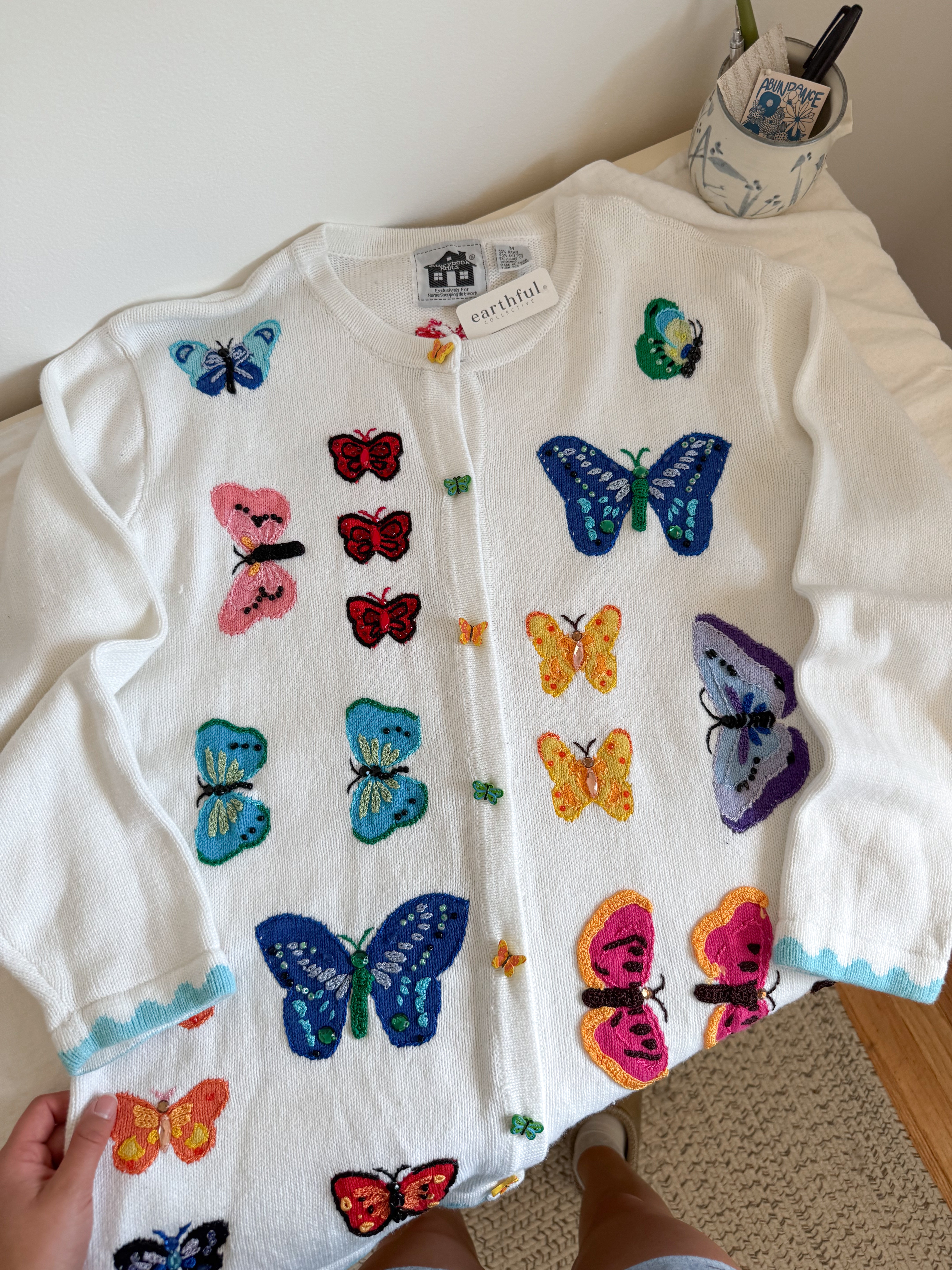 The Colorful Butterfly Cardigan (M)