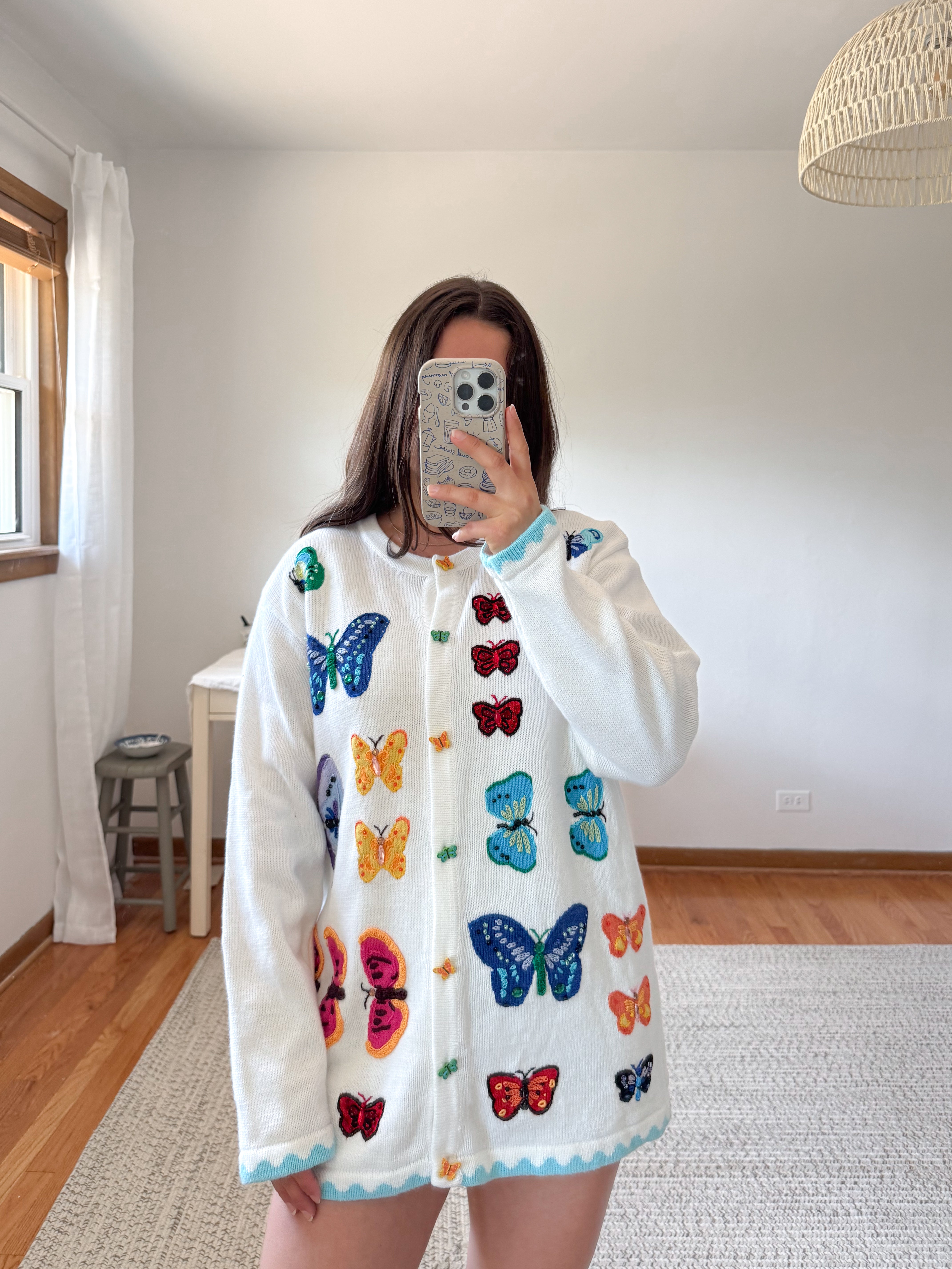 The Colorful Butterfly Cardigan (M)