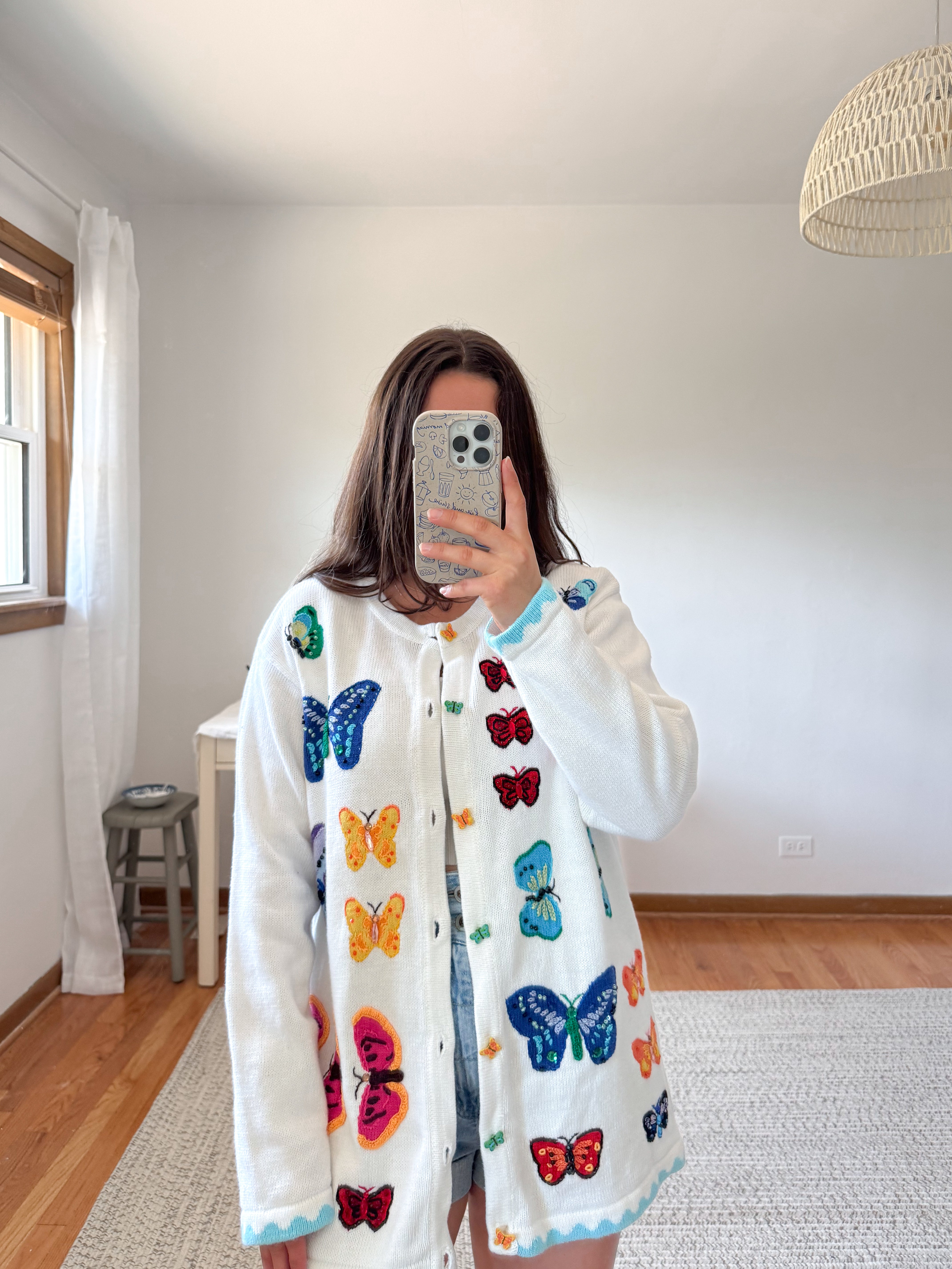 The Colorful Butterfly Cardigan (M)