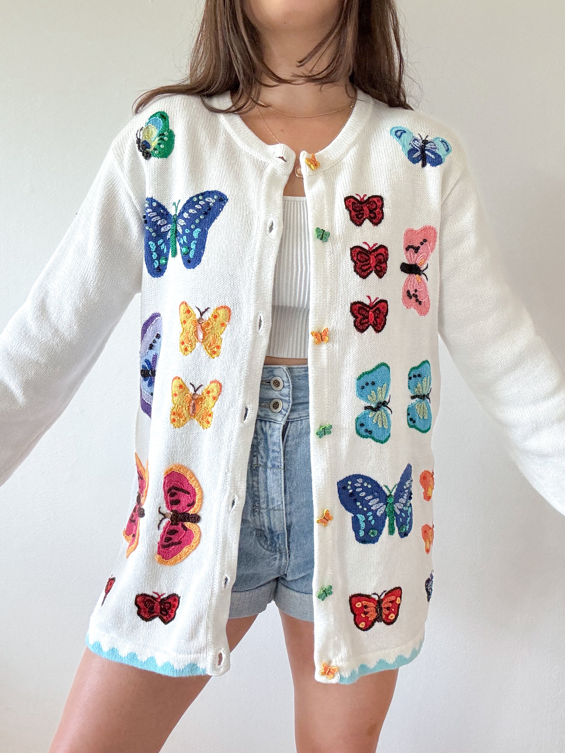 The Colorful Butterfly Cardigan (M)
