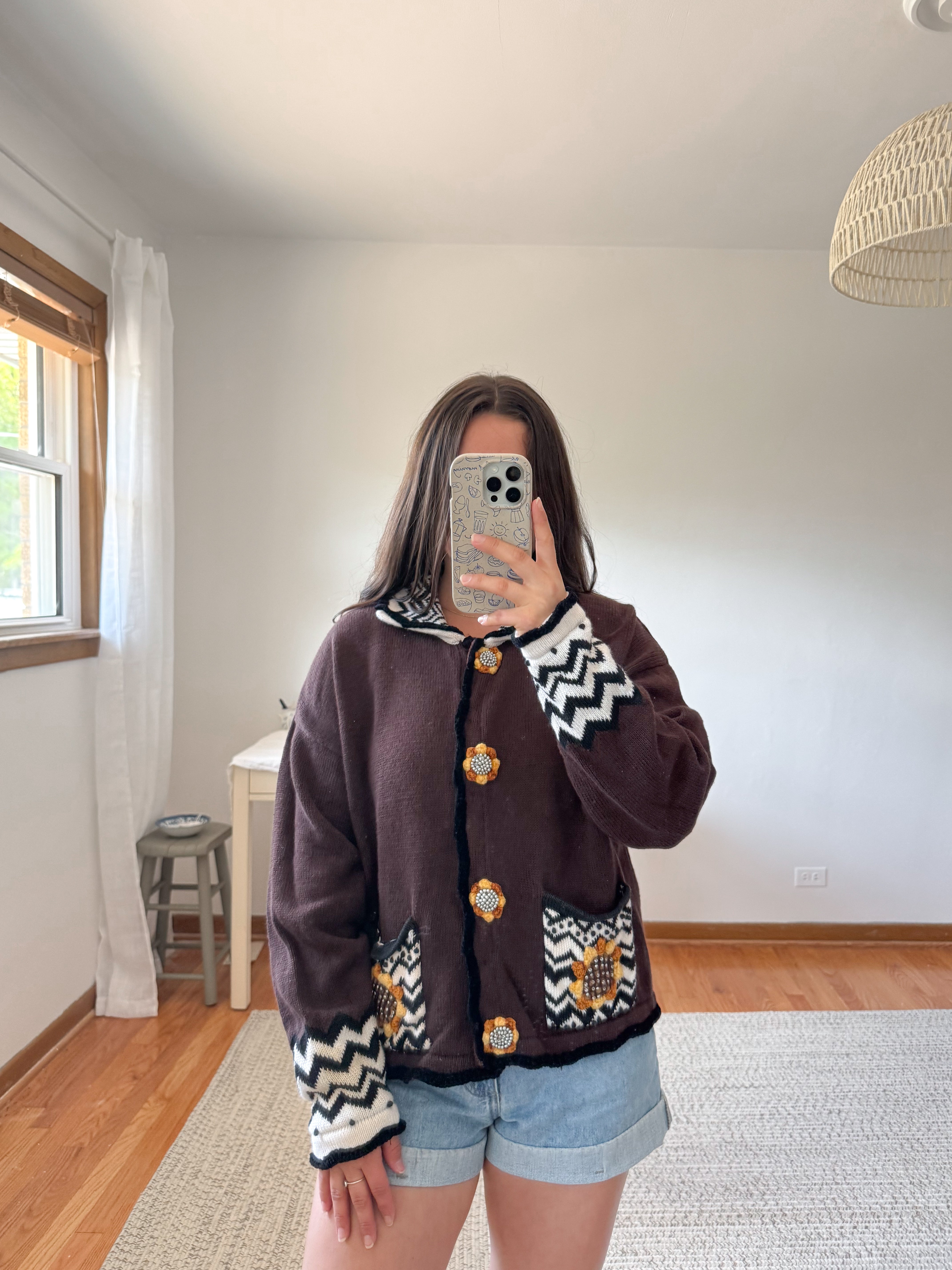 The Fall Sunflower Cardigan (L)