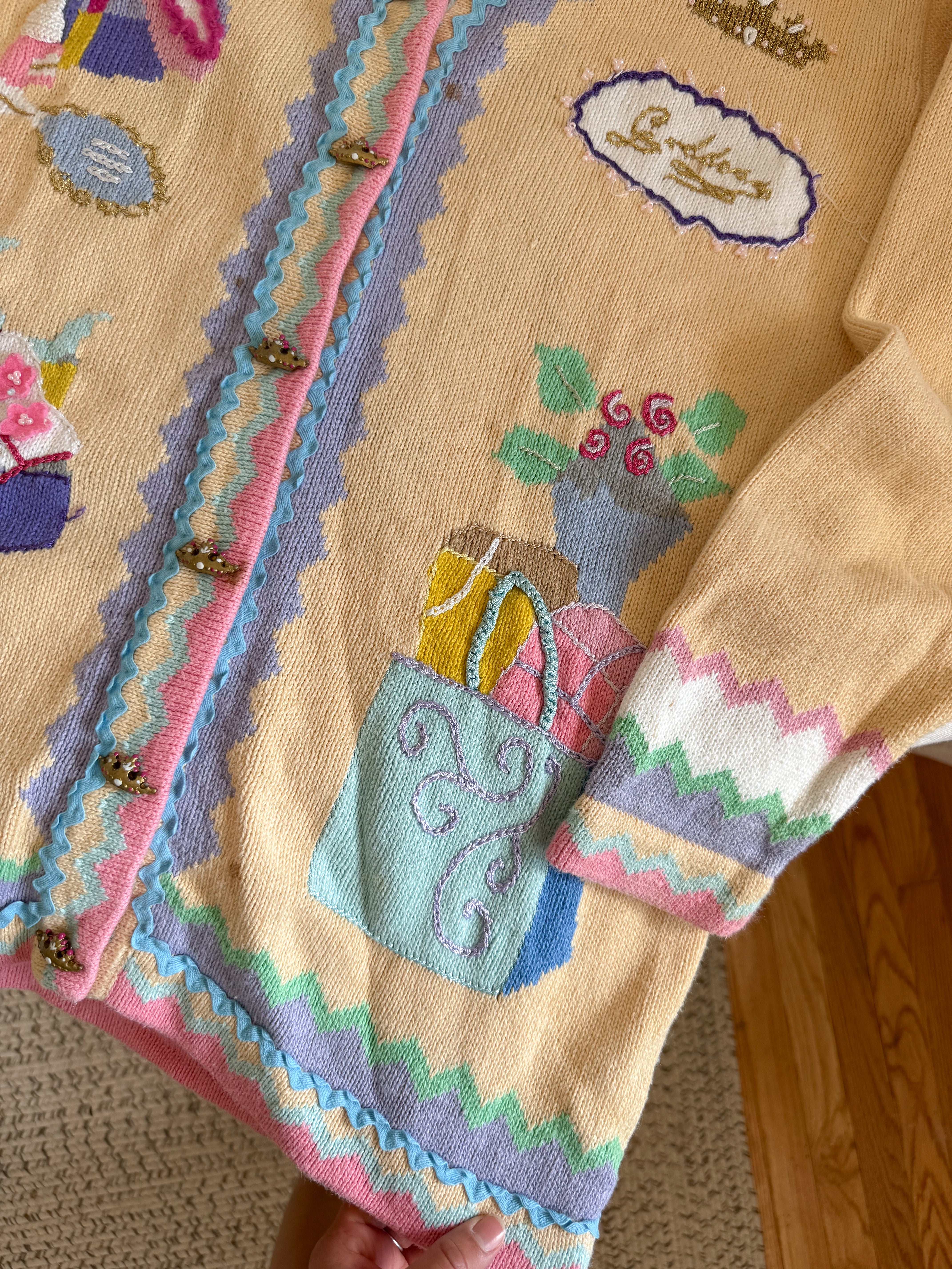 The Pale Yellow Goddess Cardigan (M)