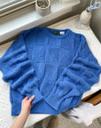 The Cornflower Blue Checker Sweater (L)