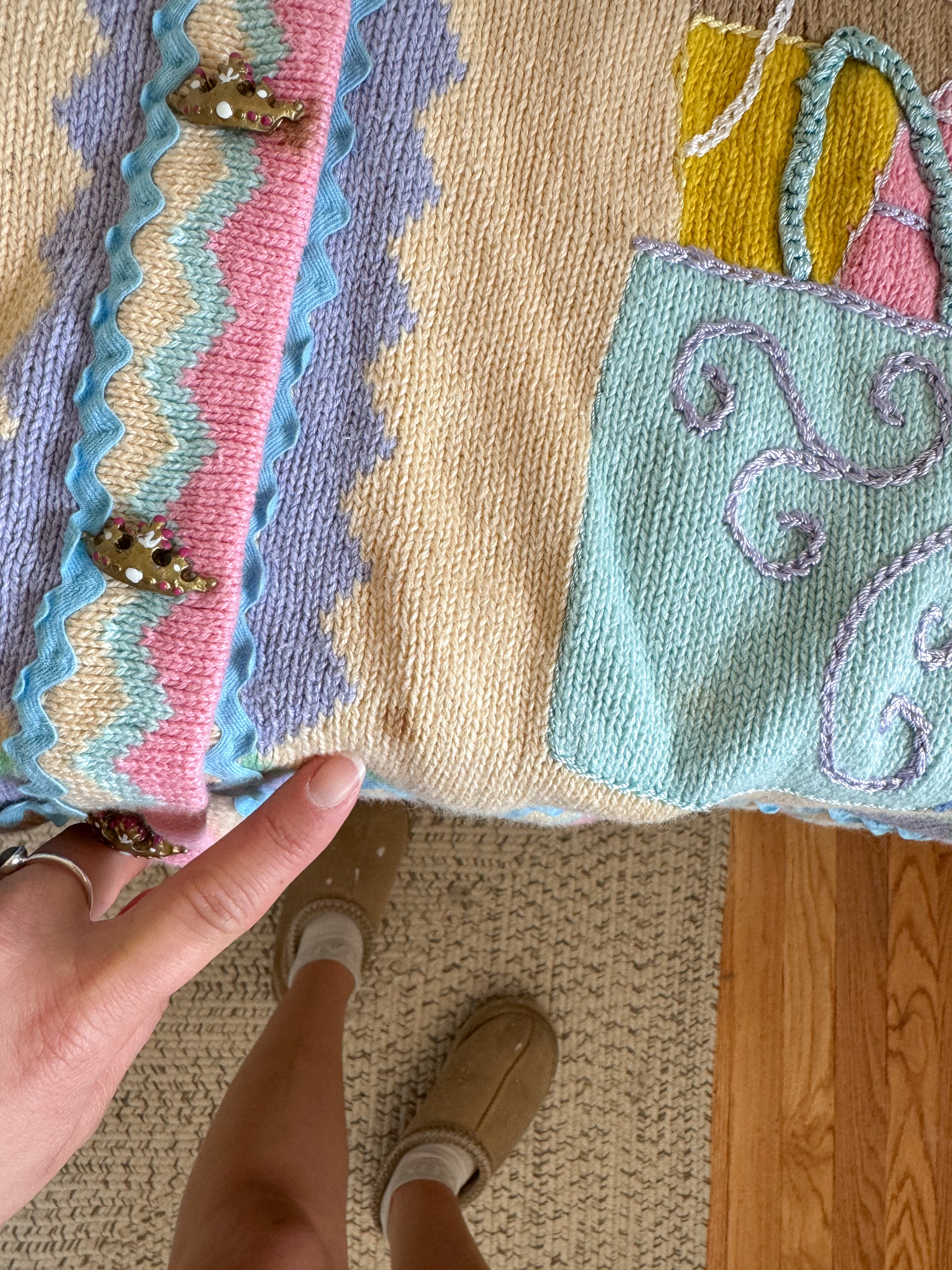 The Pale Yellow Goddess Cardigan (M)