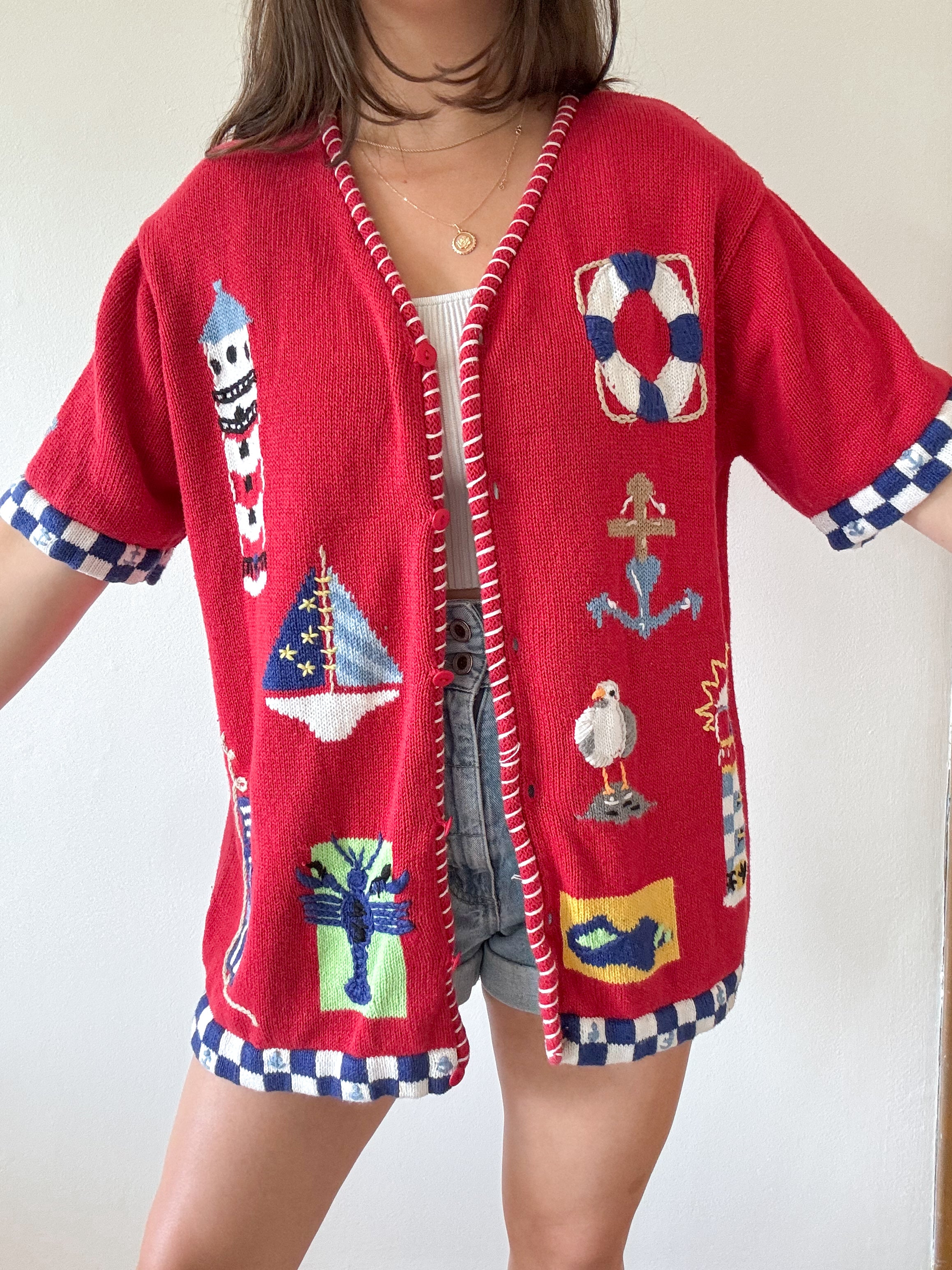 The Coastal Short Sleeve Cardigan (L)