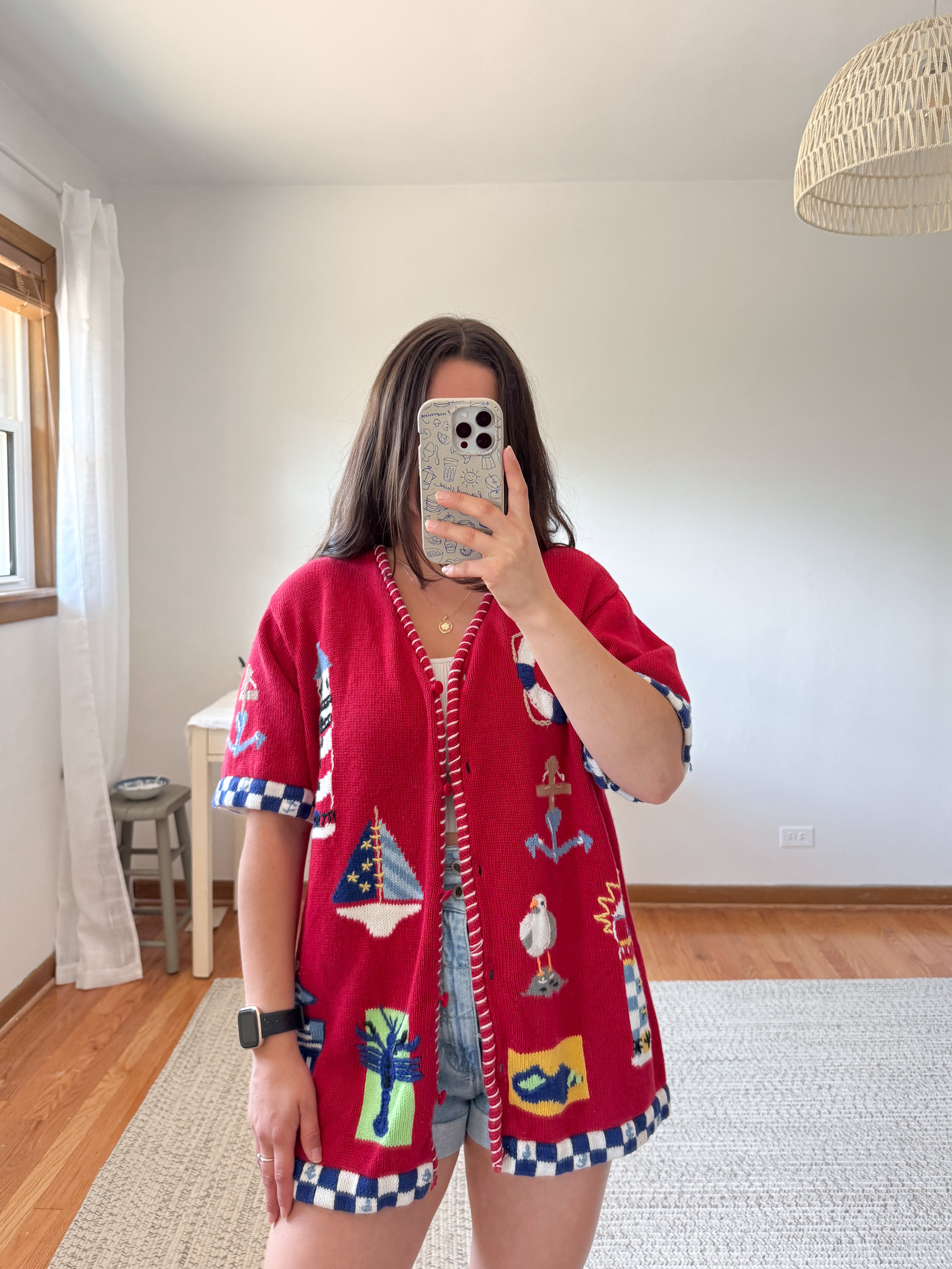 The Coastal Short Sleeve Cardigan (L)