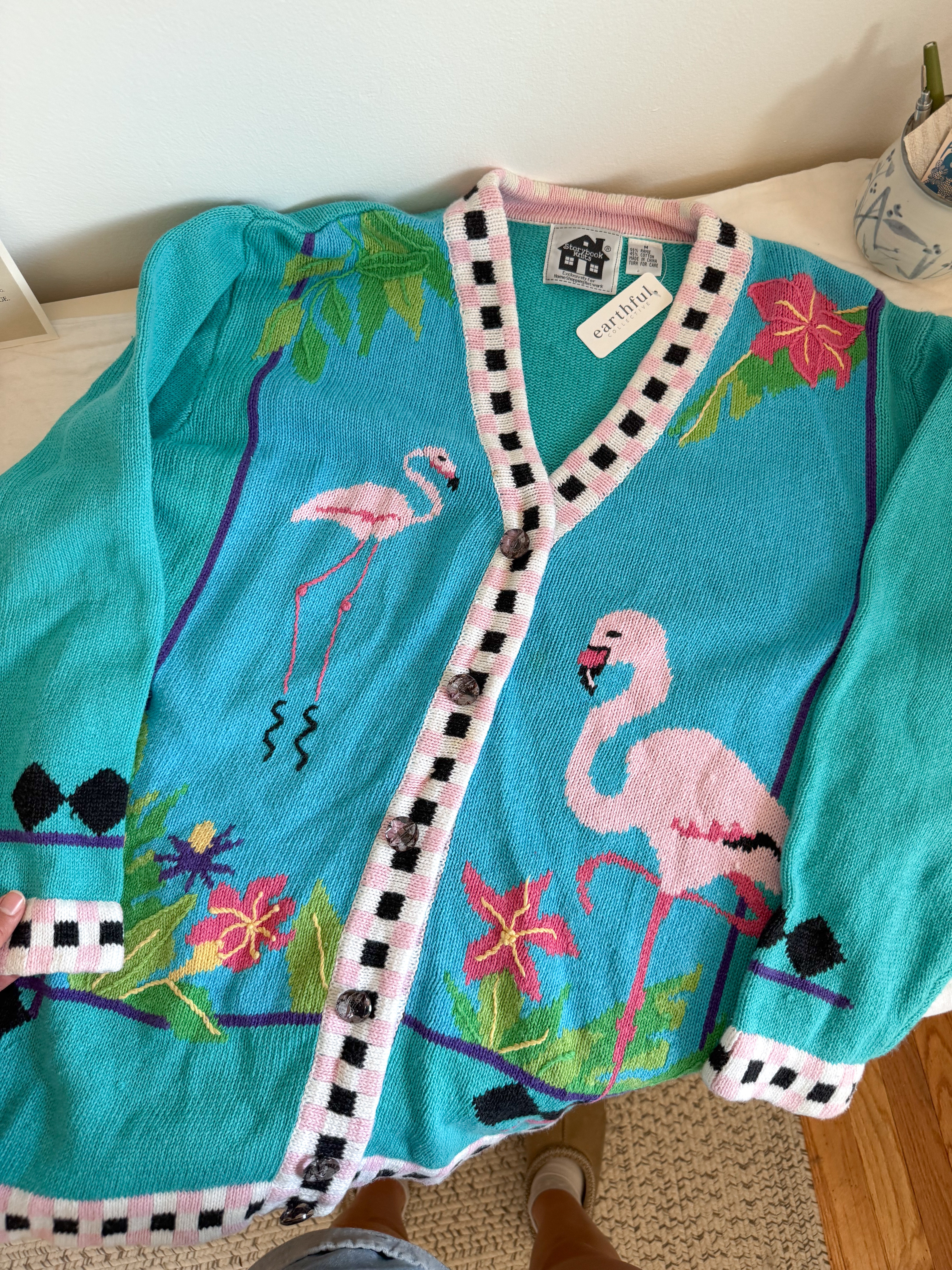 The Tropical Flamingo Cardigan (M)