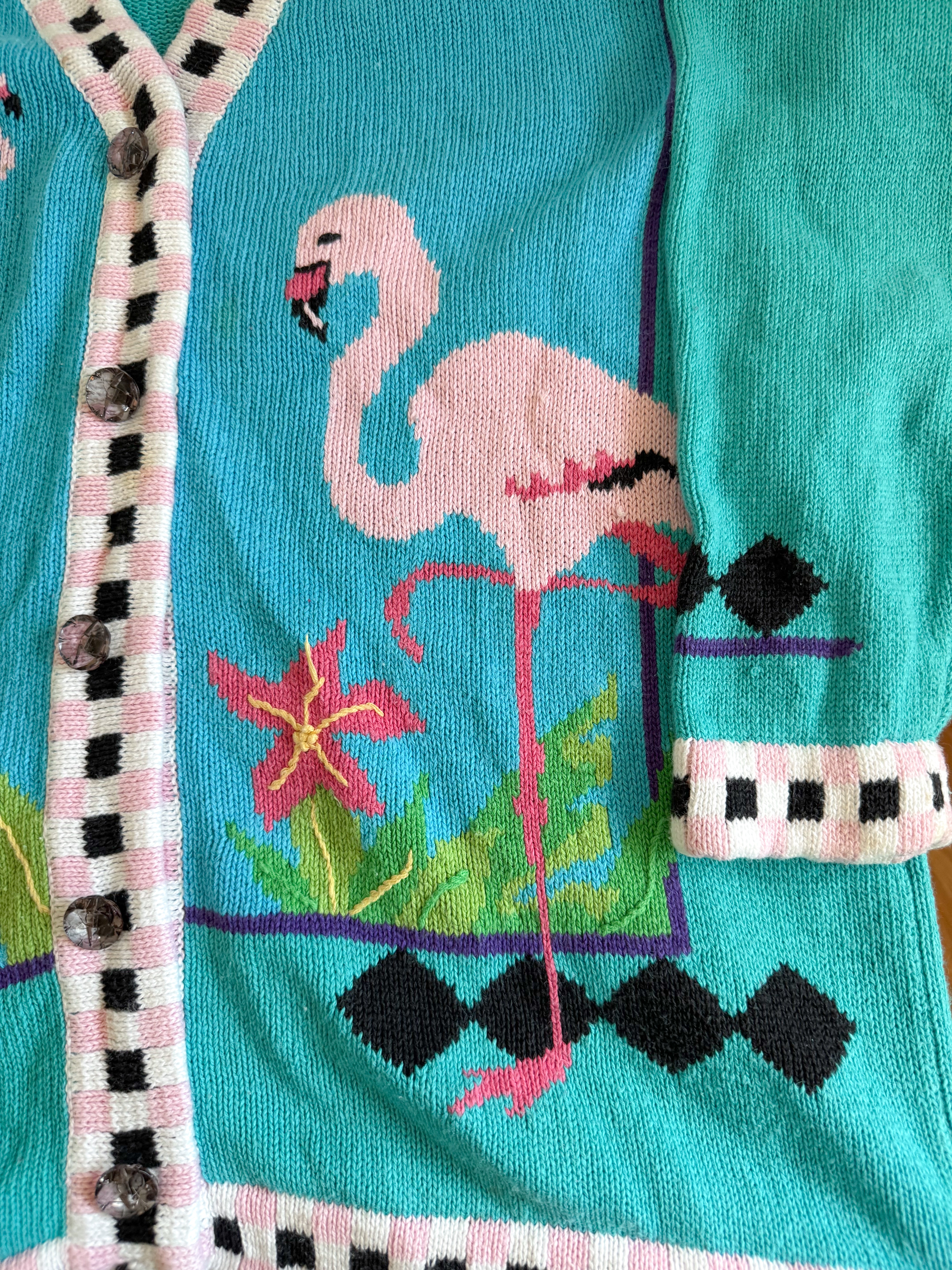 The Tropical Flamingo Cardigan (M)