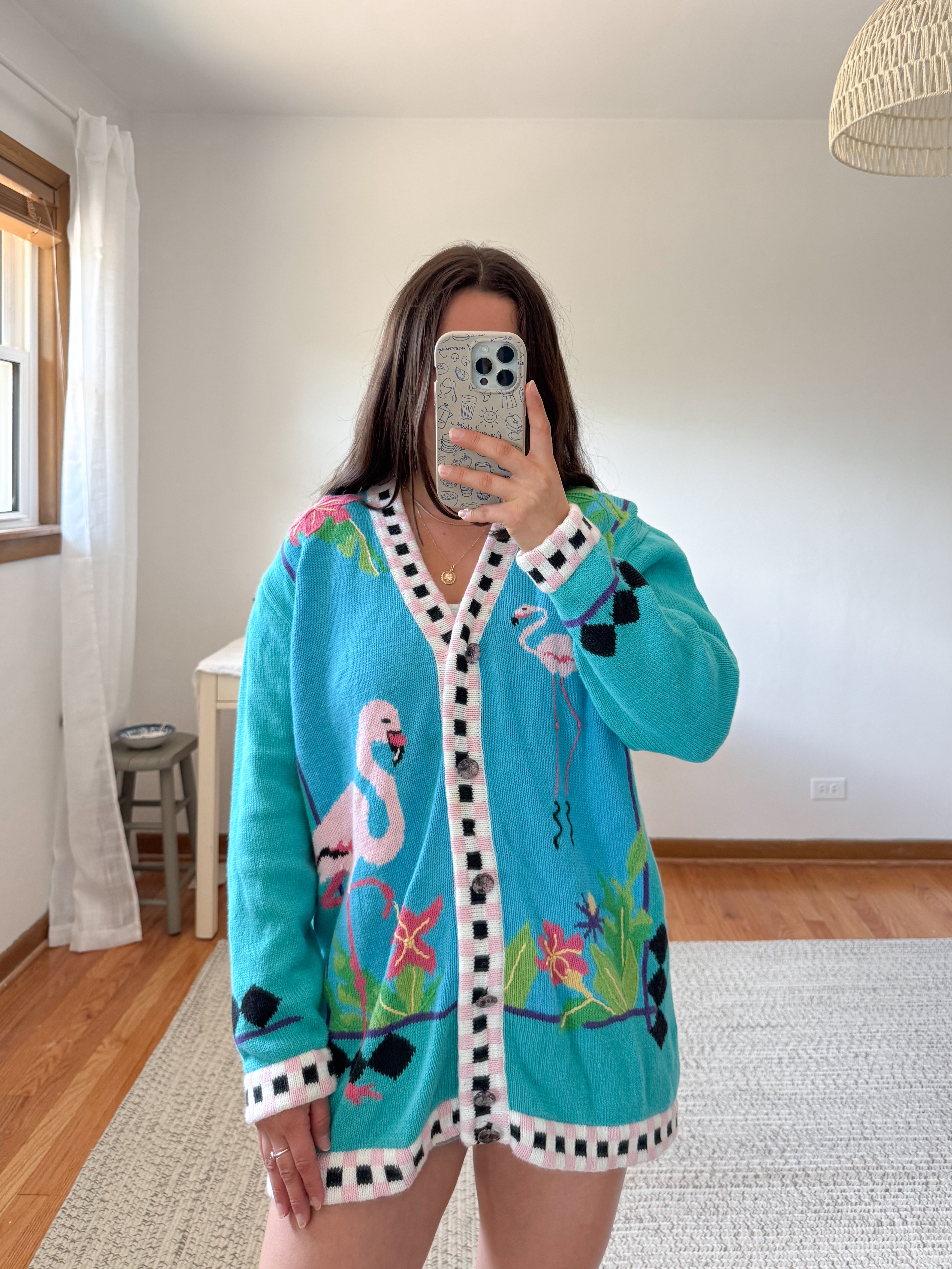 The Tropical Flamingo Cardigan (M)