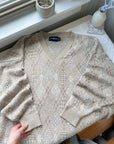 The Neutral Argyle V Neck Sweater (XL)