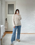 The Cream & Beige Cable Knit Sweater (L)