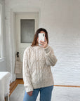 The Cream & Beige Cable Knit Sweater (L)