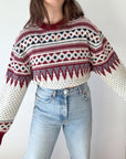 The Yule Log Red Fair Isle Sweater (L)