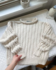 The Cream Cropped Cable Knit (M)