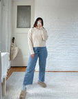 The Cream Cropped Cable Knit (M)